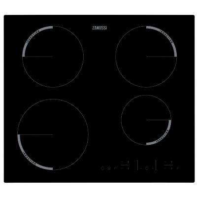 Zanussi ZEL6640FBA 60cm Electric Induction Hob in Black Glass with Stainless Steel Trim Zanussi ZEL6640FBA 60cm Electric Induction Hob in Black Glass with Stainless Steel Trim